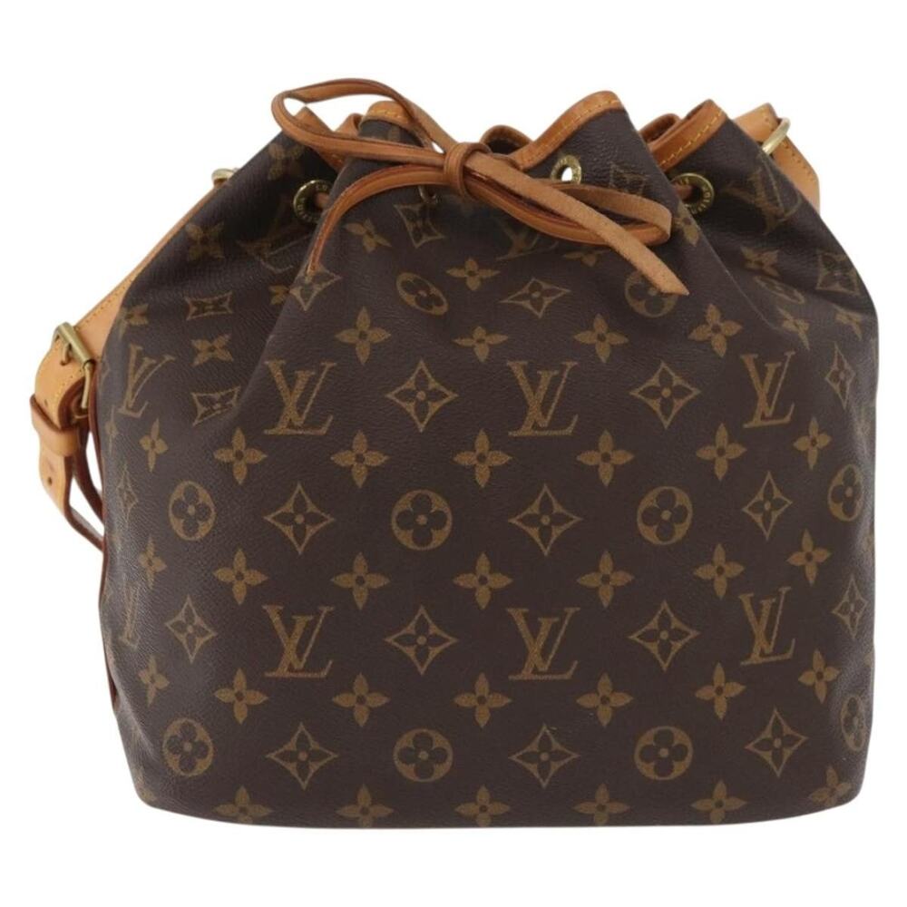 Louis Vuitton Monogram Petit Noe Shoulder Bag Brown